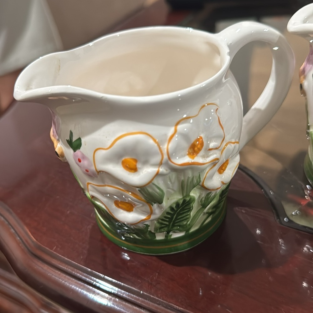 Vintage set of 4 serving mugs for your salad dressing with salt + pepper - Picture 2 of 5